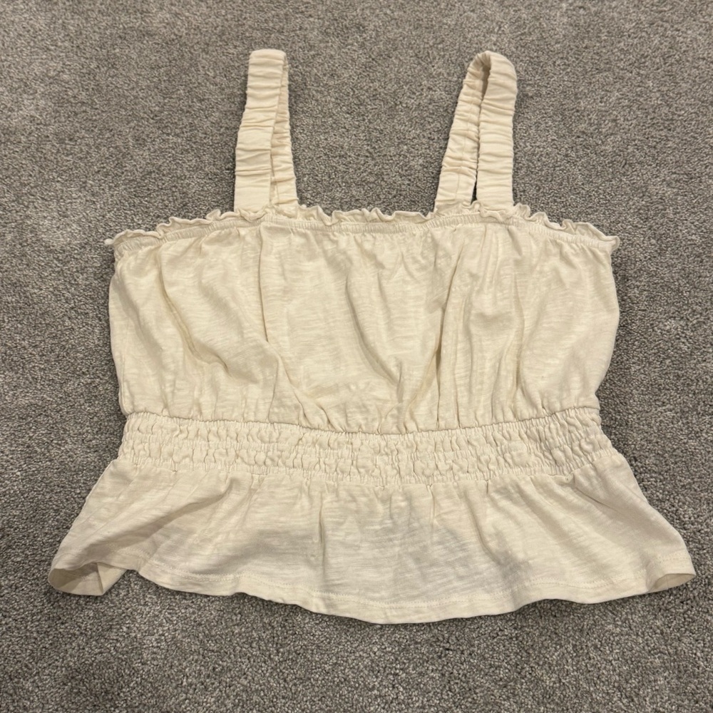 Marine Layer White Ruffle Tank Top - Picture 4 of 9
